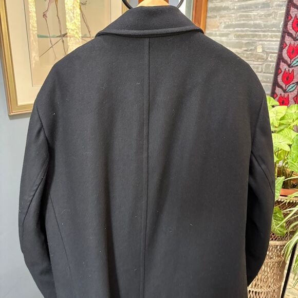 Calvin Klein Wool Blend, Black Overcoat Winter Jacket w/ Quilted Lining size L - Picture 7 of 11